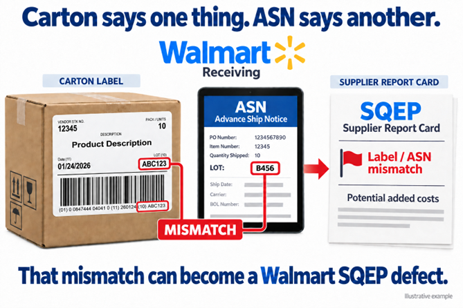 Walmart SQEP and Barcode Compliance &mdash; The Cost of Getting Carton Labels Wrong