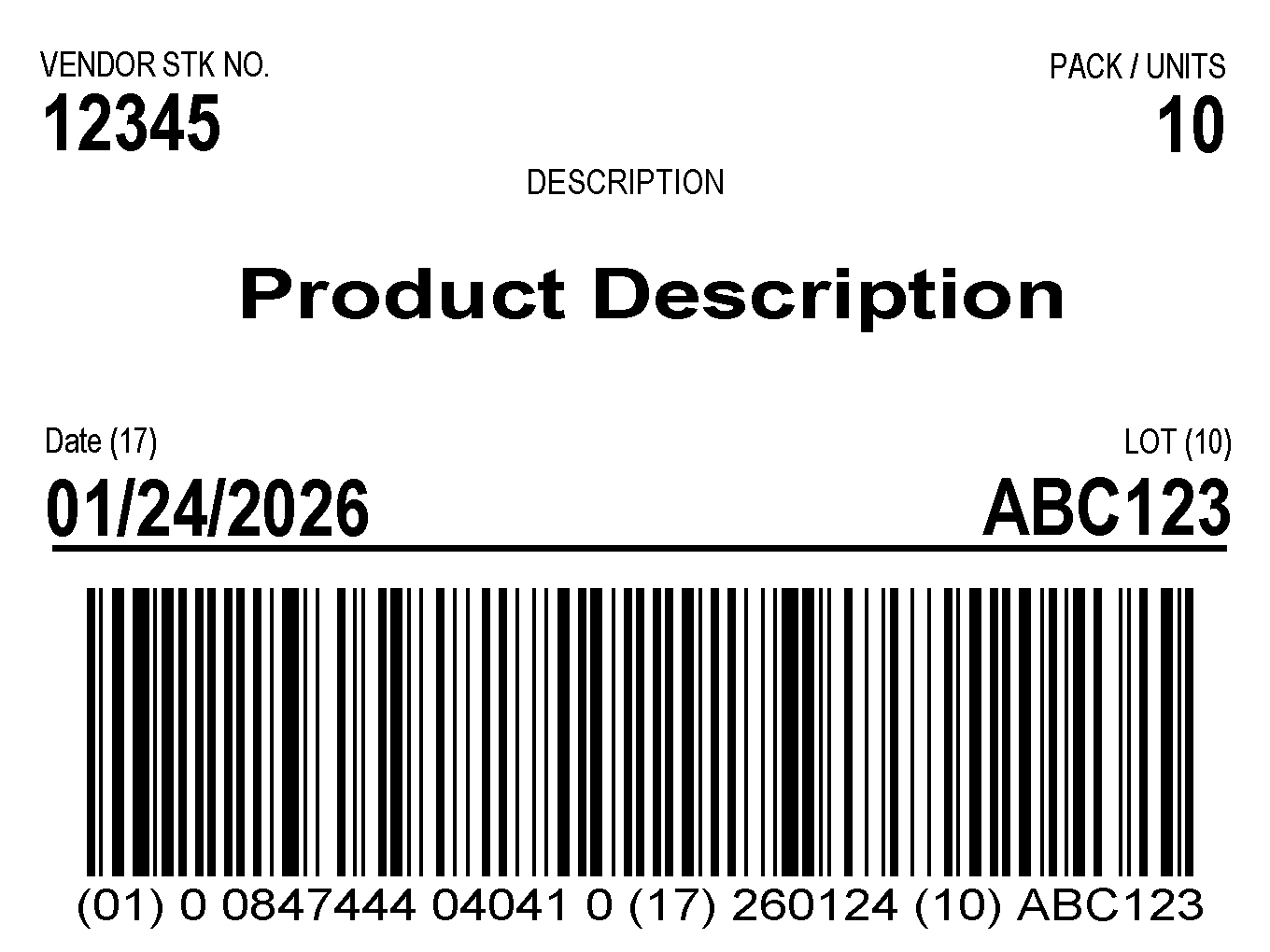 Click to order layout