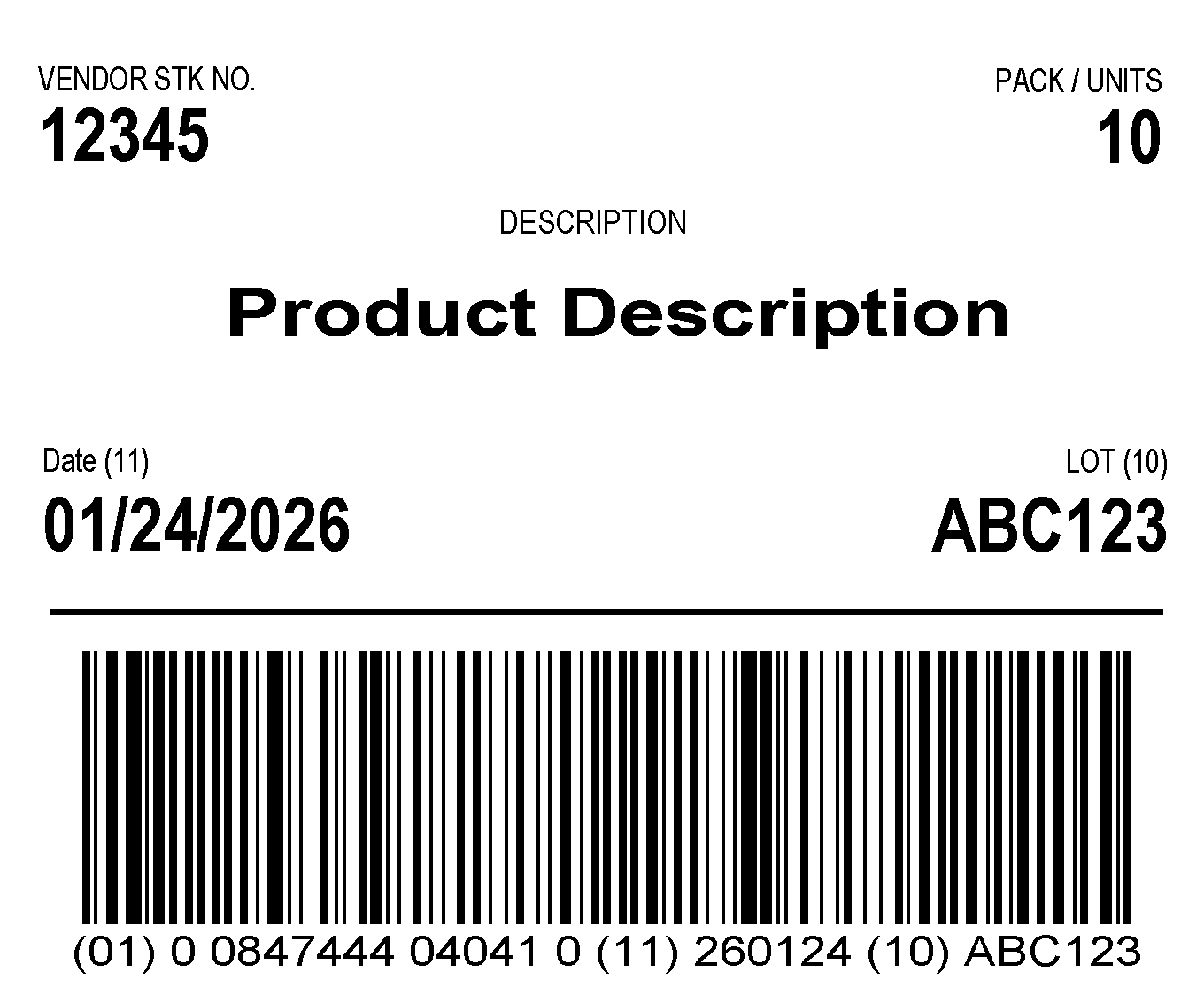Click to order layout